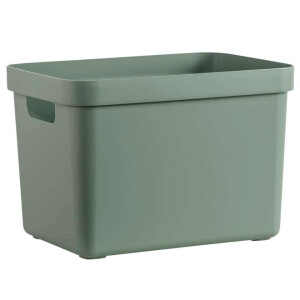 Leen Bakker - Sigma Home Box 18 Liter - Donker - 35,2x25,3x24,3 Cm - Polypropyleen/Kunststof - Groen - 25.3x35.2x24.3 Cm