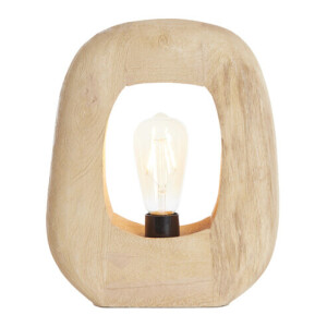 Light & Living Tafellamp 'Kelafo' Mangohout, 30cm, kleur Naturel