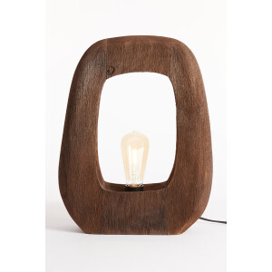 Light & Living Tafellamp 'Kelafo' Mangohout, 40cm, kleur Bruin