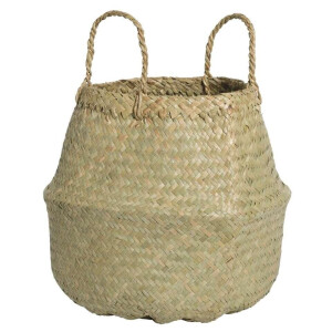 Leen Bakker - Thaise Mand Yuan - Naturel - 37xØ30 Cm - Zeegras - Beige