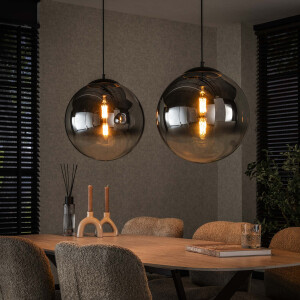 LifestyleFurn Hanglamp 'Nida' Glas, 2-lamps