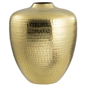 Leen Bakker - Vaas Grado - Goudkleur - 35,5xØ30 Cm - Metaal - Goudkleurig - B35.5 Cm
