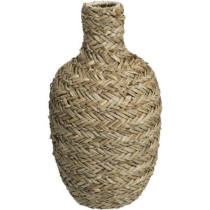 Leen Bakker - Vaas Maiz - Naturel - 38xØ20 Cm - Zeegras - Beige
