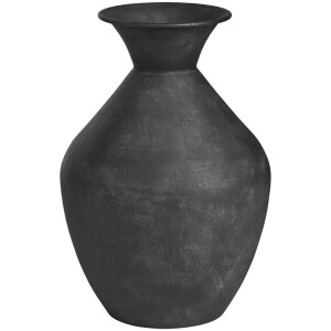 Leen Bakker - Vaas Miro - - 36,5xØ25 Cm - Metaal - Zwart - H36.5 Cm