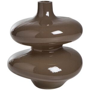 Leen Bakker - Vaas Nika - - 22xØ19 Cm - Glas - Rood