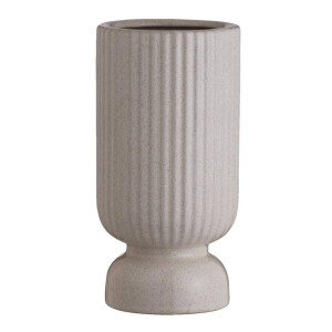 Leen Bakker - Vaas Robe - - 30xØ15 Cm - Keramiek - Grijs