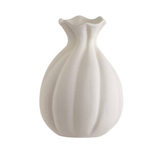 Leen Bakker - Vaas Sereen - Off-white - 25,2xØ18,2 Cm - Keramiek - Wit#Crème - B25.2 Cm