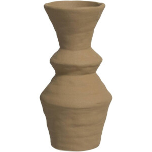 Leen Bakker - Vaas Nora - Bronskleurig - 24,5xØ12,3 Cm - Keramiek - Bronskleurig#Bruin - H24.5 Cm