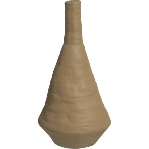 Leen Bakker - Vaas Nora - Bronskleurig - 30,2xØ15 Cm - Keramiek - Bruin#Bronskleurig - H30.2 Cm
