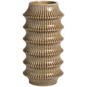 Leen Bakker - Vaas Bolia - - 34xØ17 Cm - Keramiek - Bruin