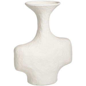 Leen Bakker - Vaas Dust - Off-white - 30x24x9 Cm - Keramiek - Crème
