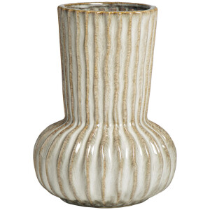 Leen Bakker - Vaas Oli - Bruin - 25xØ17,5 Cm - Keramiek - Beige