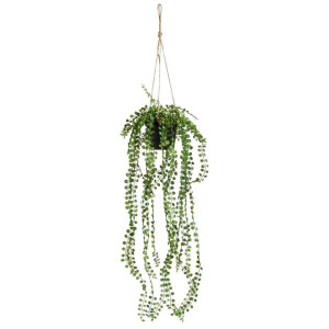 Leen Bakker - Kunsthangplant Ficus Pumila - 60 Cm - Kunststof - Groen