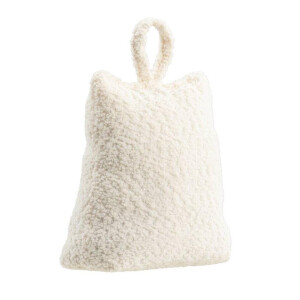 Leen Bakker - Deurstopper Bouclé - - 21x17 Cm - Polyester - Wit
