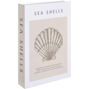 Leen Bakker - Opbergboek Seashell - Naturel - 5x30x21 Cm - Papier - Crème