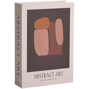Leen Bakker - Opbergboek Abstract Art - 5x23x16 Cm - Papier - Beige