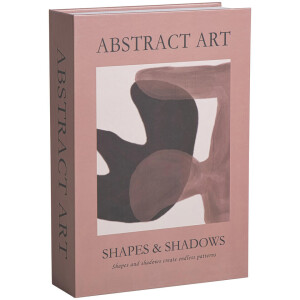 Leen Bakker - Opbergboek Abstract Art - Terra - 5x23x16 Cm - Papier - Rood