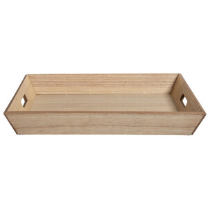 Leen Bakker - Dienblad Fay - Naturel - 52x52x6,5 Cm - MDF - Bruin - 50x7x50 Cm