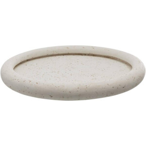 Leen Bakker - Decoratie Tray Nordic - Off-white - Ø26cm - Cement - Crème