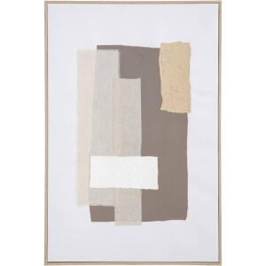Leen Bakker - Schilderij Fes - Multikleur - 60x40 Cm - Canvas - Beige#Wit#Bruin - 2.5x40x60 Cm