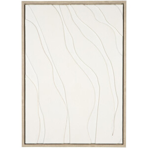 Leen Bakker - Schilderij Organic Off-white - 70x50 Cm - MDF - Crème#Bruin#Wit - 3.8x50x70 Cm