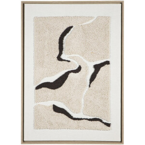 15% korting - Leen Bakker - Schilderij Noé Beige - 70x50 Cm - MDF - Wit#Beige#Crème - 3x50x70 Cm