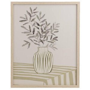 Leen Bakker - Poster Olive - 40x50 Cm - MDF/Glas - Beige#Crème#Wit