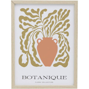 Leen Bakker - Poster Botanique - 40x30 Cm - MDF/Glas - Multikleur