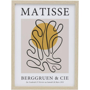 Leen Bakker - Poster Matisse - 40x30 Cm - MDF/Glas - Multikleur