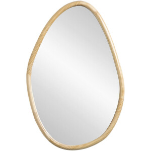 Leen Bakker - Spiegel Malmo - Naturel - 60x40x2 Cm - Hout - Crème