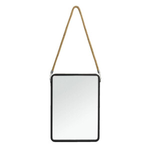 Leen Bakker - Spiegel Jonas - 40x25x3 Cm - Metaal - Zwart