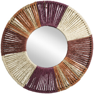 Leen Bakker - Spiegel Fes - Ø40 Cm - Metaal/Papier - Multikleur