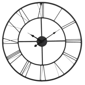 Leen Bakker - Wandklok Mitchel - Ø60 Cm - Metaal - Zwart