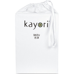 Kayori Shizu Hoeslaken Perkal - 80-90x200cm - Matrasdikte 35cm - Rondom Elastiek - Biologisch Katoen - Strijkvrij - Wit
