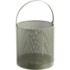 Leen Bakker - Windlicht Malaga - 24xØ23 Cm - Metaal/Glas - Groen