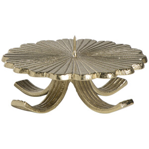 1+1 Gratis Leen Bakker - Kandelaar Reva Goudkleur - 13xØ7 Cm - Aluminium - Goudkleurig