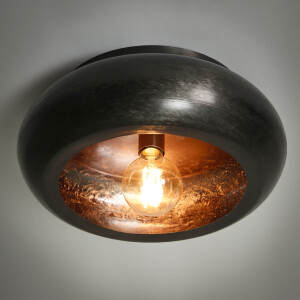 LifestyleFurn Plafondlamp 'Yamil' Ø42cm, kleur Zwart Nikkel