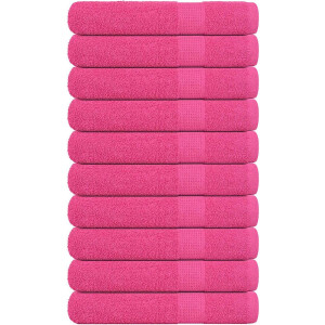 vidaXL - Handdoeken - 10 - st - 100x200 - cm - 360 - g/m² - 100% - katoen - roze