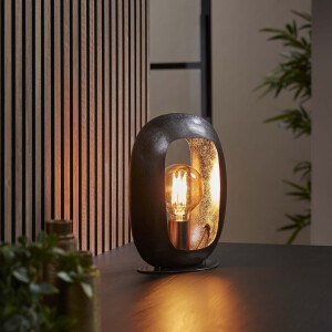 LifestyleFurn Tafellamp 'Arch' Metaal, 30cm, kleur Zwart Nikkel