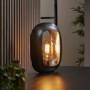 LifestyleFurn Tafellamp 'Arch' Metaal, 35cm, kleur Zwart Nikkel