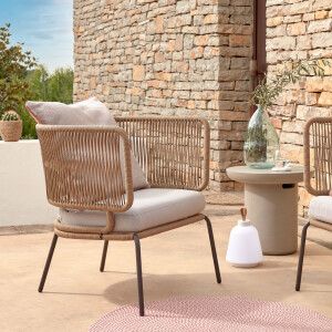 Kave Home Tuinfauteuil 'Nadin' kleur Beige