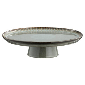Leen Bakker - Taartplateau Camille - - Ø31 Cm - Stoneware - Groen - B8 Cm