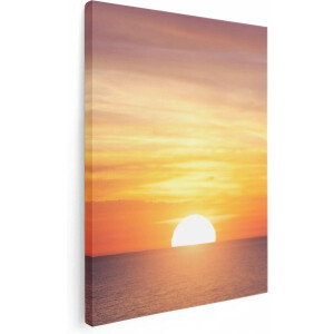 Artaza Canvas Schilderij Zonsondergang Op De Zee - 60x80 - Foto Op Canvas - Canvas Print