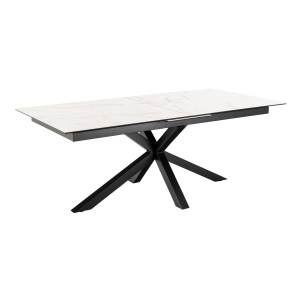 Bendt Uitschuifbare Eettafel 'Line' Keramiek, 200/240 x 100cm, kleur Wit