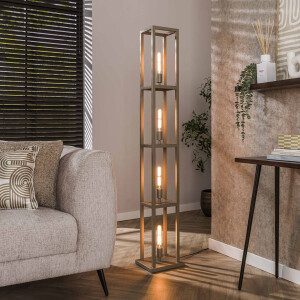 LifestyleFurn Vloerlamp 'Jocelyn' 4-lamps, kleur Beige
