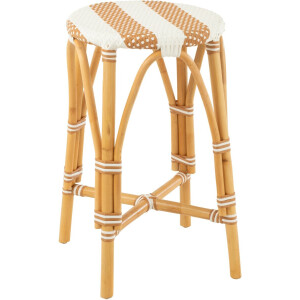 J-Line barkruk Live - rotan/kunststof - naturel/wit