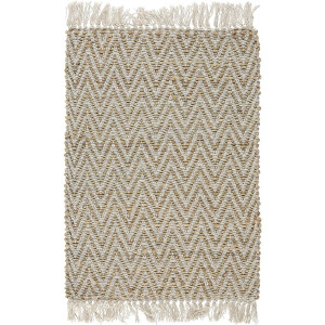 BELIANI AFRIN - Laagpolig vloerkleed - Lichtbeige - 50 x 80 cm - Katoen