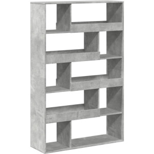 vidaXL Boekenkast - 10 schappen - Betongrijs Hout Boekenkast - Boekenkasten - Boeken Plank - Schappenkast