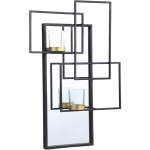 PTMD Erico Spiegel - 37 x 9 x 54 cm - Metaal - Zwart