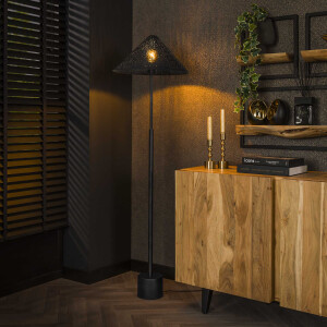 LifestyleFurn Vloerlamp 'Marleigh' Charcoal, 154cm hoog